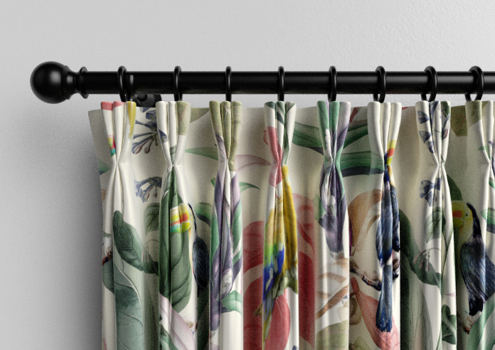 Parakeet Faux Silk, Fruit Punch - Made to Measure Curtain - Image 11